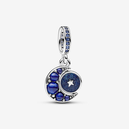 Charm Colgante Pandora Giratorio Luna Brillante