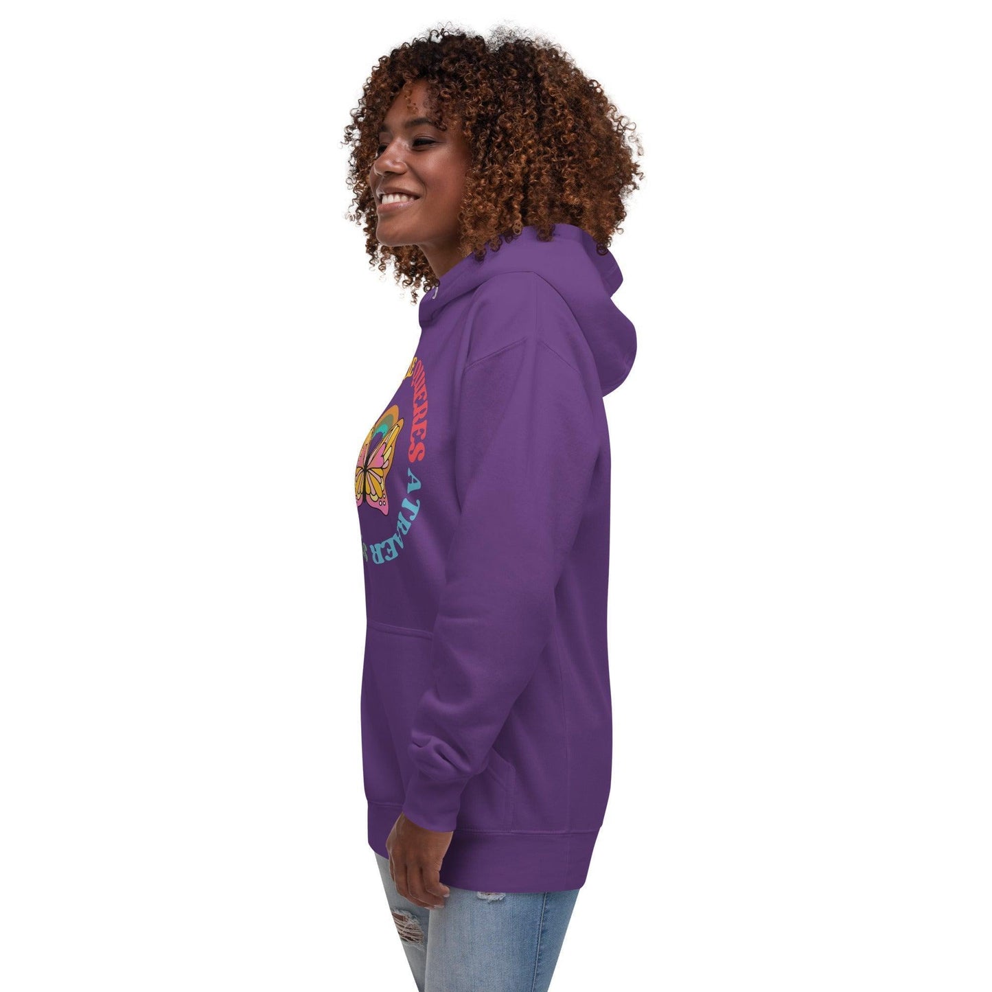 Sudadera con Capucha 'Mariposa Energética' - 100% Algodón con Bolsillo Frontal - Silvornique