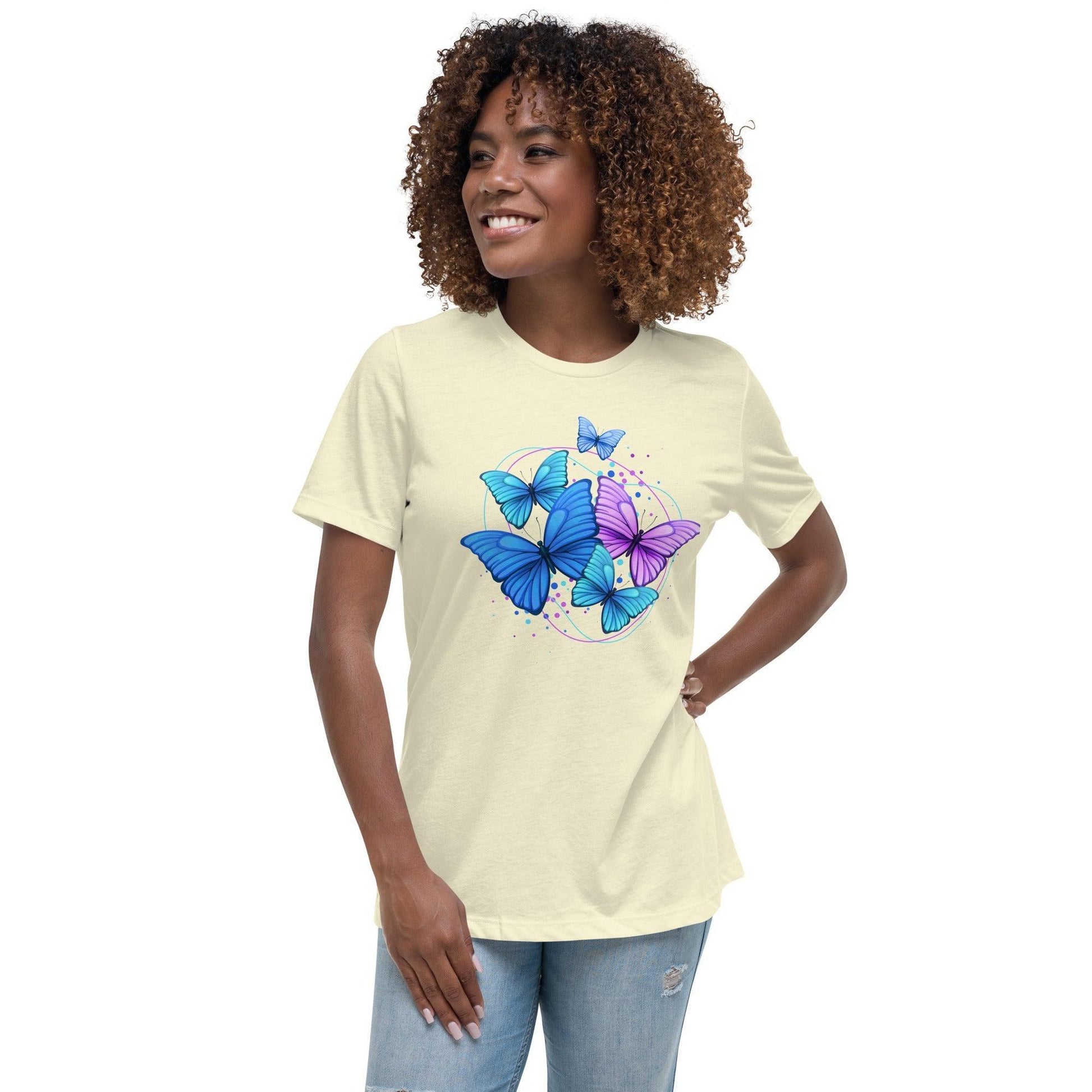 Camiseta suelta "Mariposal" | ¡La camiseta perfecta para un look alegre y femenino! - Silvornique