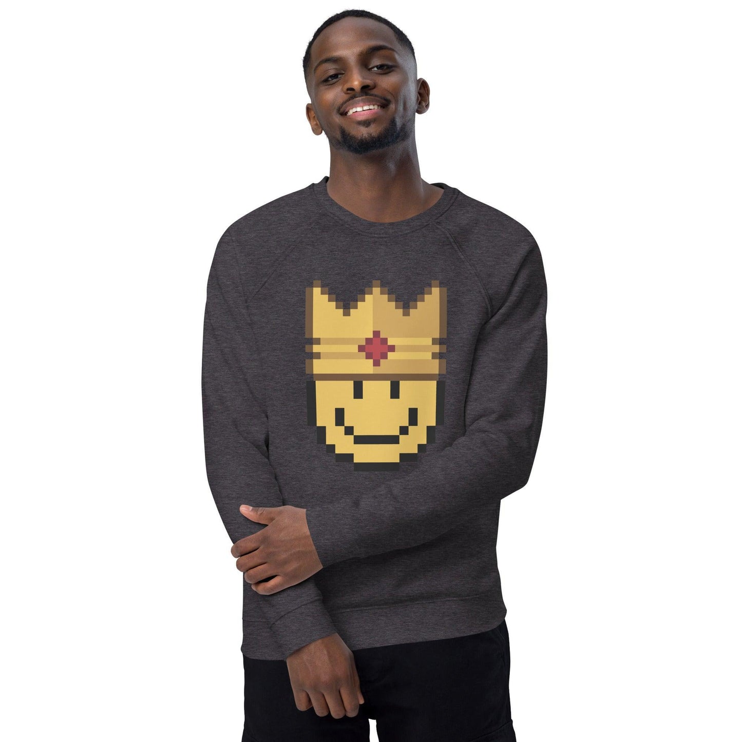 Sudadera Orgánica 'Soy el King' con Manga Raglán y Forro de Felpa - Silvornique