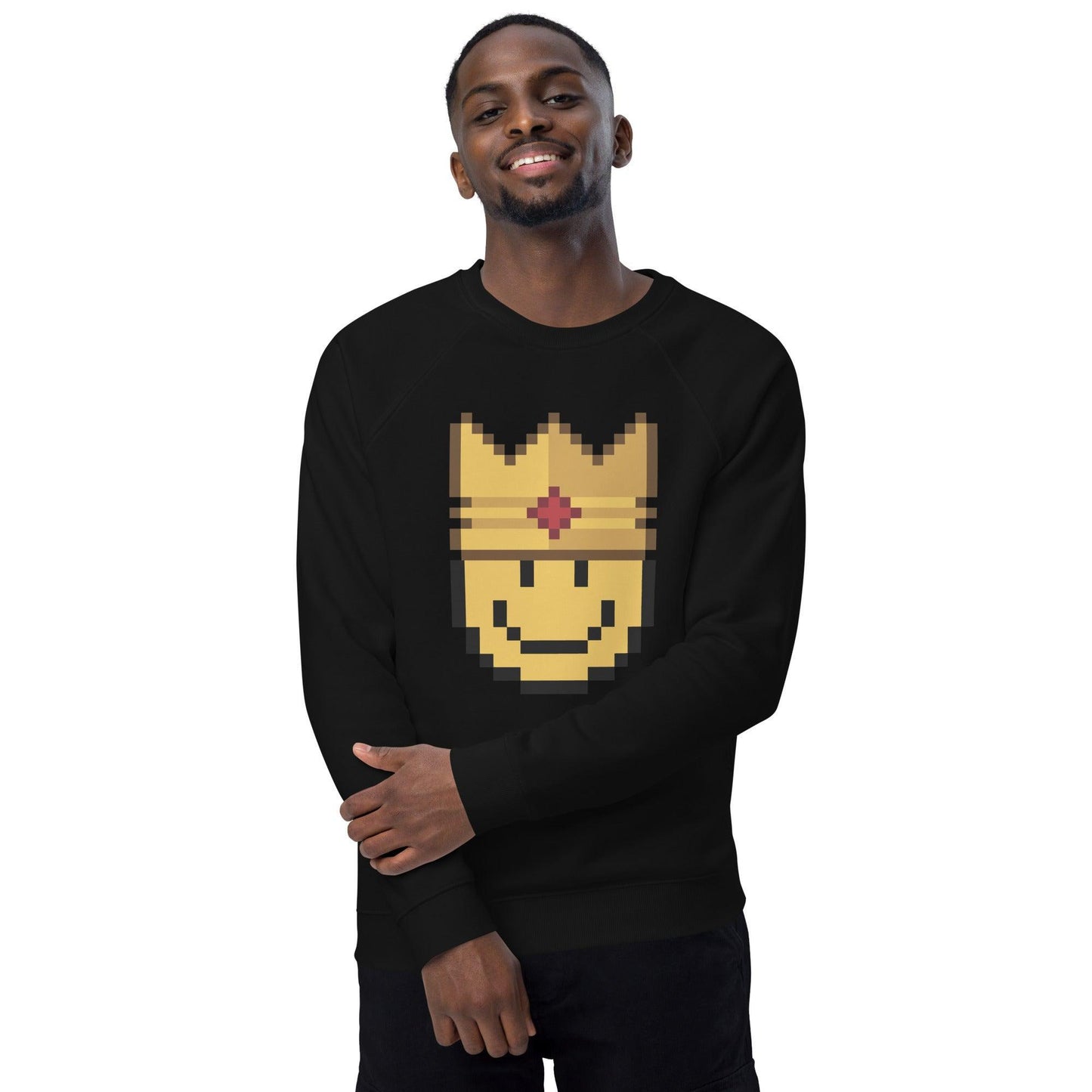 Sudadera Orgánica 'Soy el King' con Manga Raglán y Forro de Felpa - Silvornique