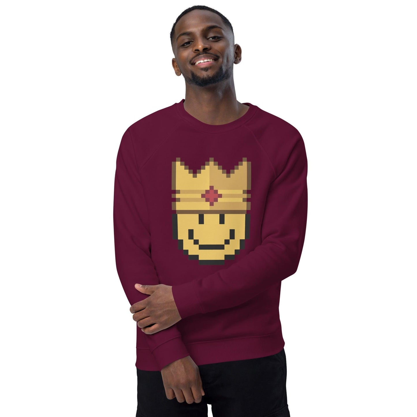 Sudadera Orgánica 'Soy el King' con Manga Raglán y Forro de Felpa - Silvornique